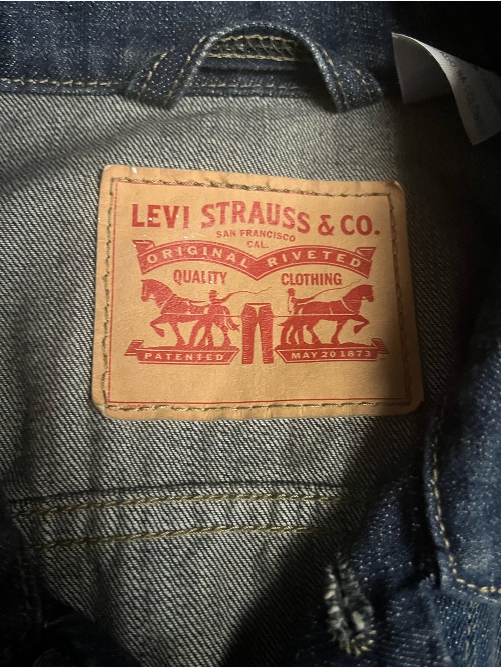 Levi's Strauss Blue Denim WPL-423 CA00342 Trucker Jean Jacket Men's Large - Picture 2 of 5